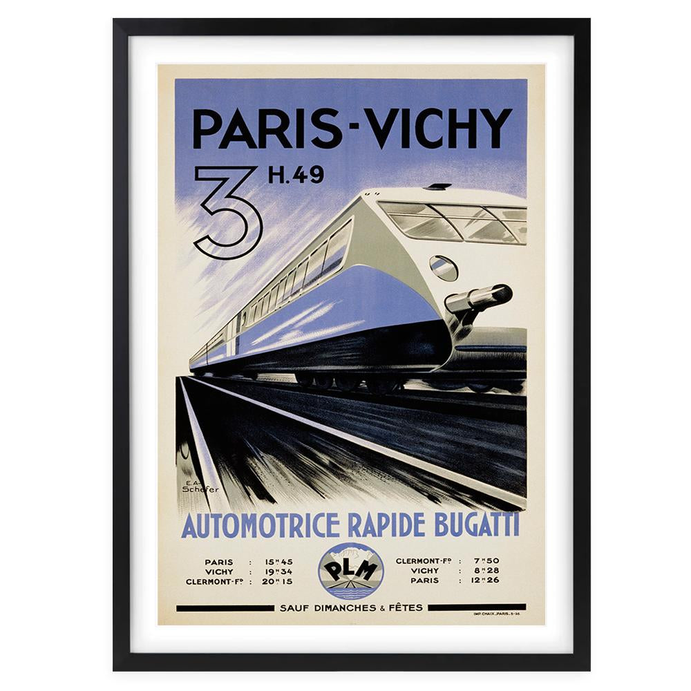 Paris Vichy 105cm x 81cm Framed A1 Art Print