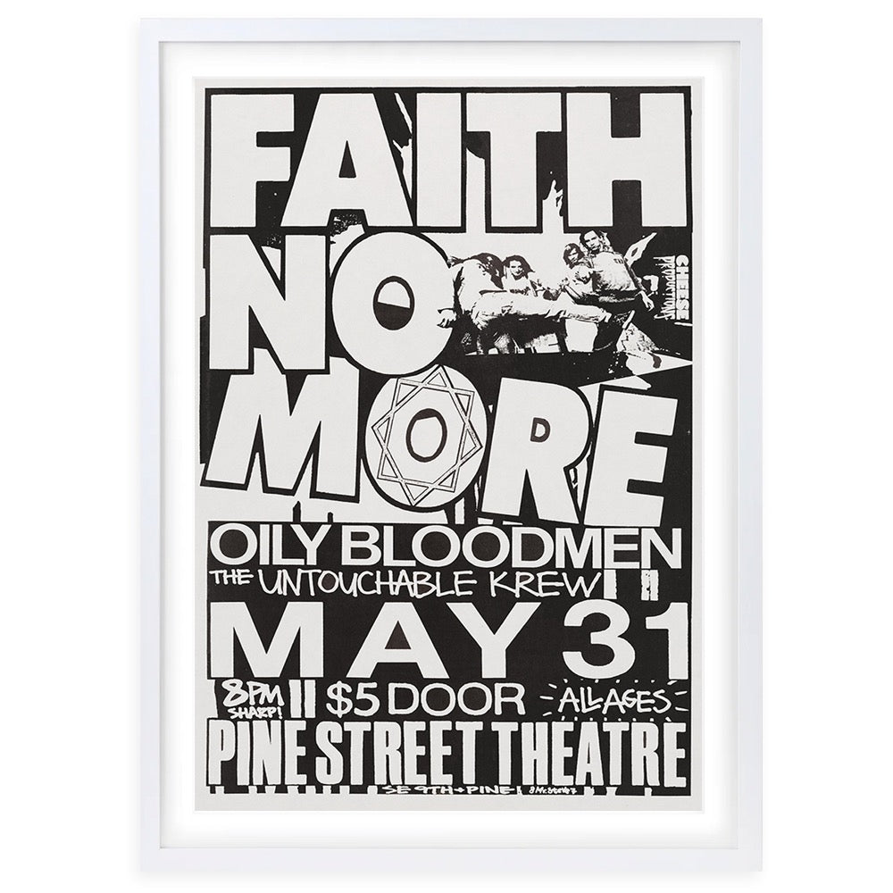 Faith No More - Oily Bloodmen 1987 105cm x 81cm Framed A1 Art Print