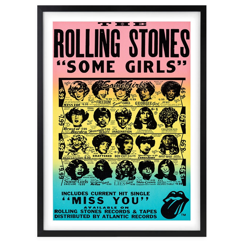 The Rolling Stones - Some Girls 105cm x 81cm Framed A1 Art Print