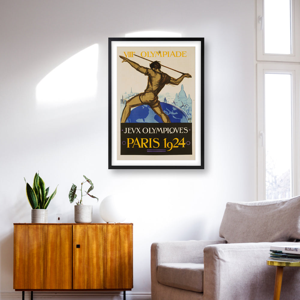 Jeux Olympiques Paris 1924 105cm x 81cm Framed A1 Art Print