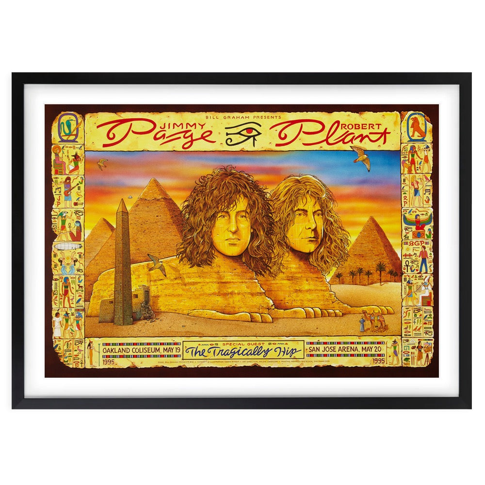 Jimmy Page - Robert Plant 1995 105cm x 81cm Framed A1 Art Print