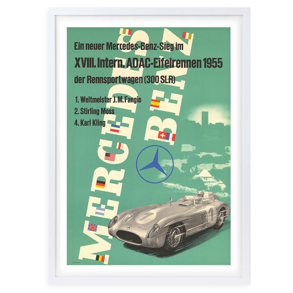 Mercedes Benz 1955 105cm x 81cm Framed A1 Art Print