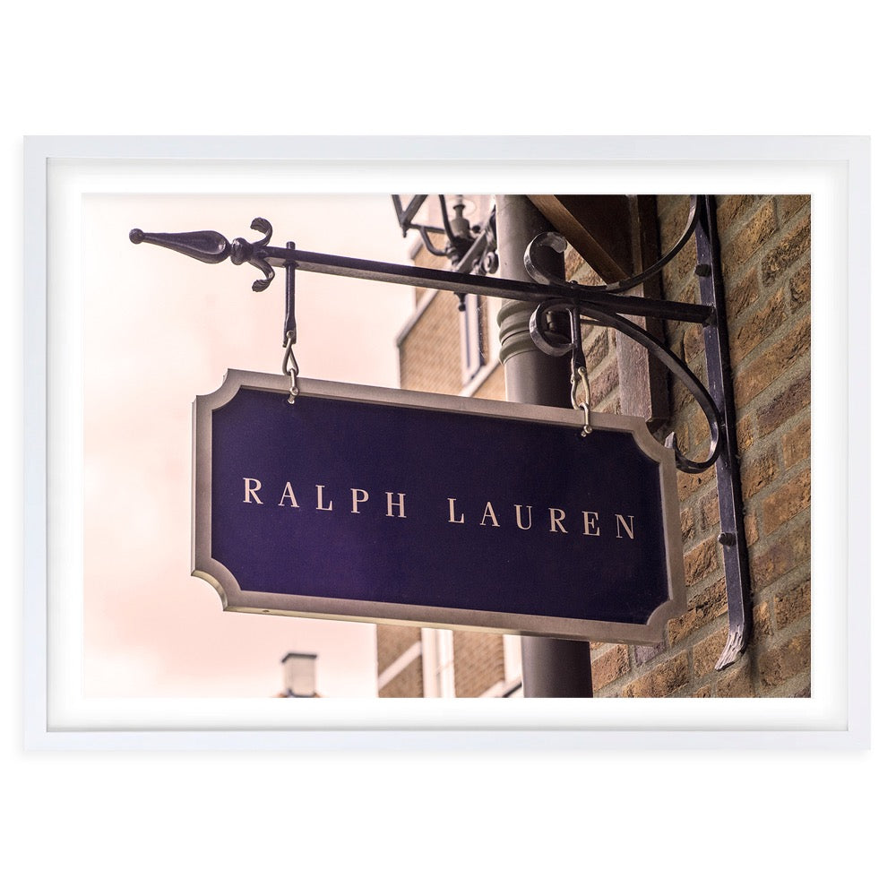 Ralph Lauren Sign 105cm x 81cm Framed A1 Art Print