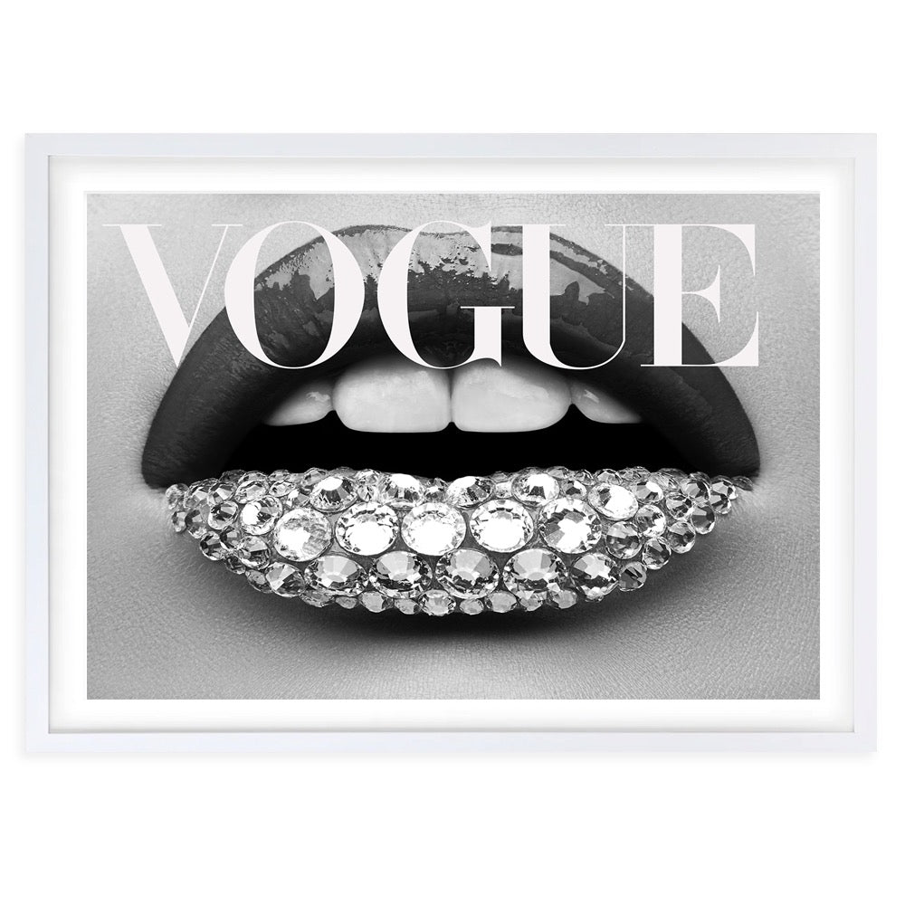 Vogue Lips Framed 105cm x 81cm A1 Art Print