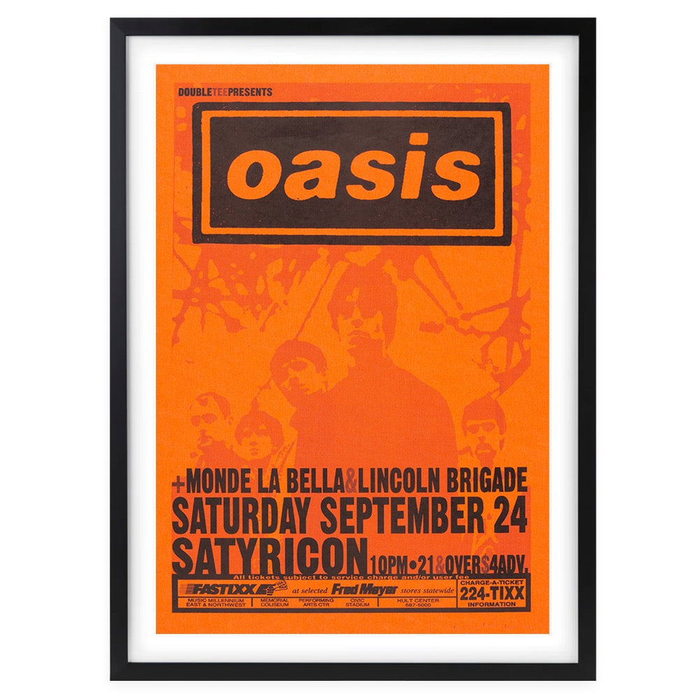 Oasis - Satyricon 1994 105cm x 81cm Framed A1 Art Print