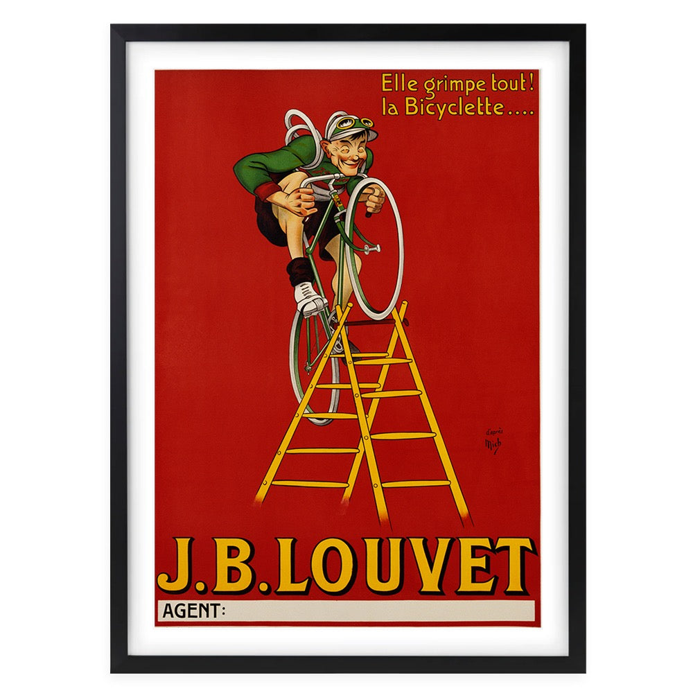 J B Louvet 105cm x 81cm Framed A1 Art Print