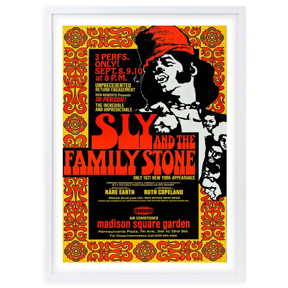 Sly And The Family Stone - 1971 105cm x 81cm Framed A1 Art Print