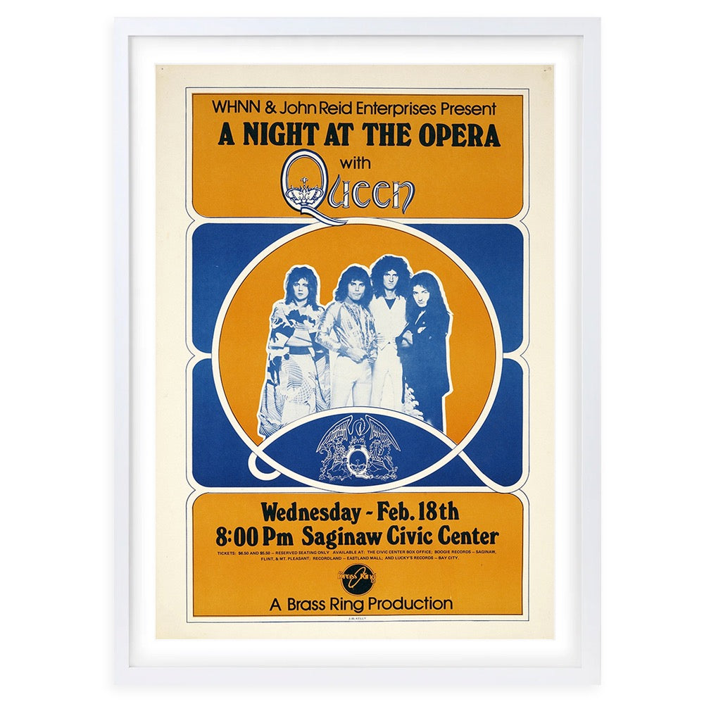 Queen - A Night At The Opera 1976 105cm x 81cm Framed A1 Art Print