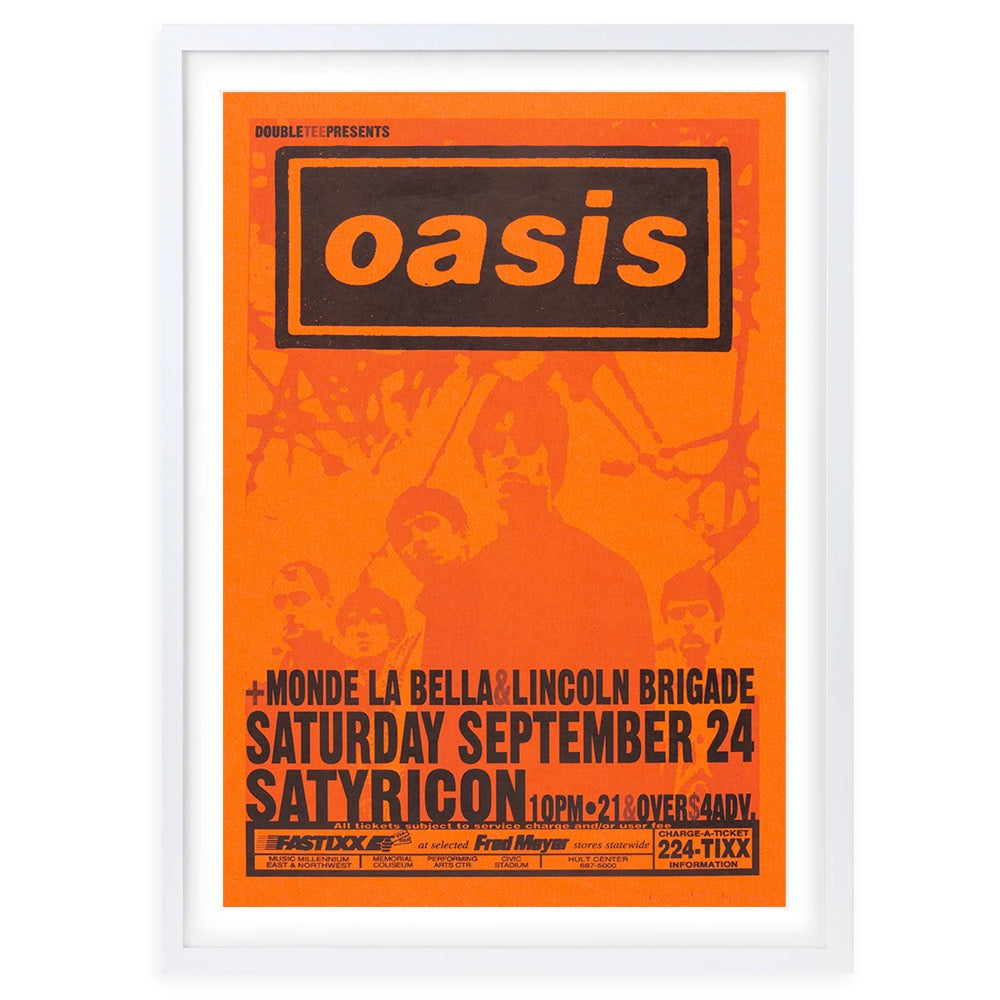 Oasis - Satyricon 1994 105cm x 81cm Framed A1 Art Print