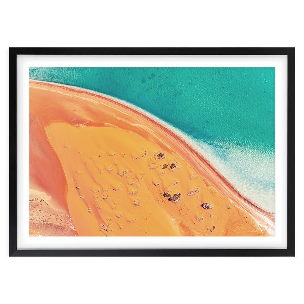 Shark Bay Sand Dunes 105cm x 81cm Framed A1 Art Print