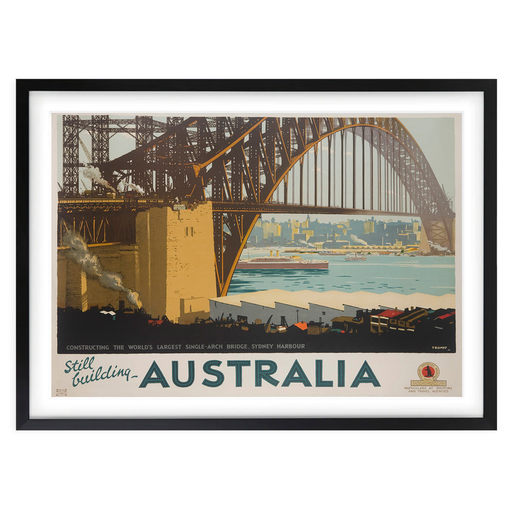 Australia Sydney Harbour Bridge Large 105cm x 81cm Framed A1 Art Print