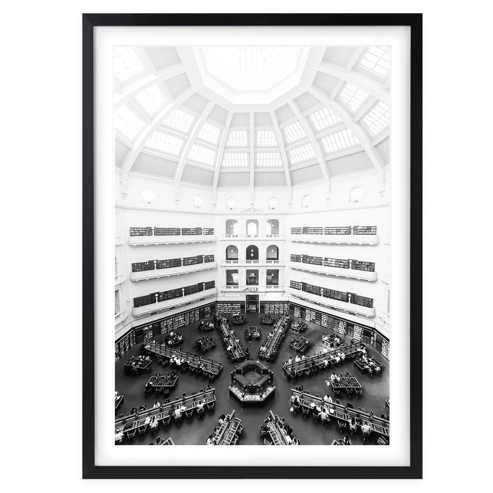 State Library Victoria 105cm x 81cm Framed A1 Art Print