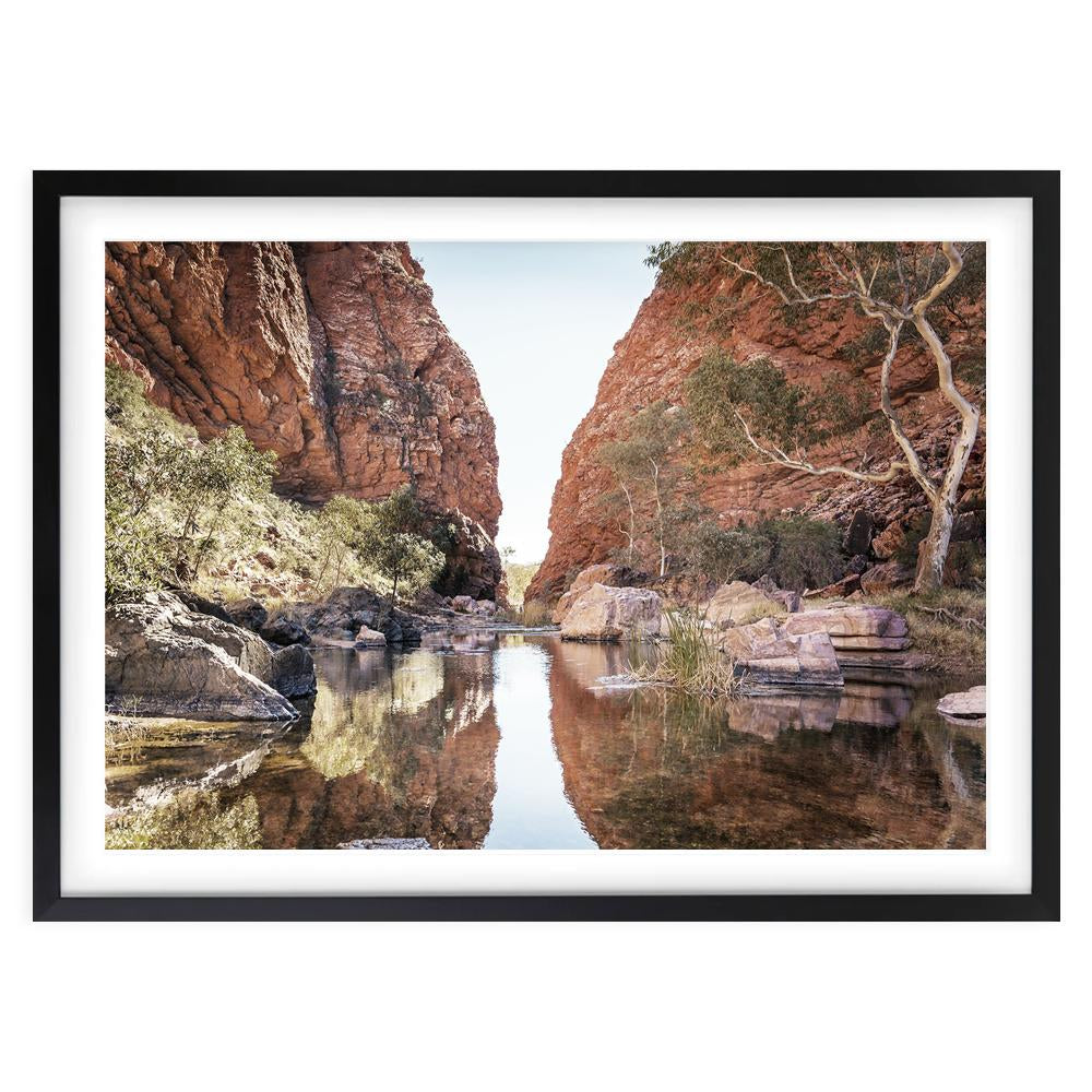 West Macdonnell Ranges River 105cm x 81cm Framed A1 Art Print