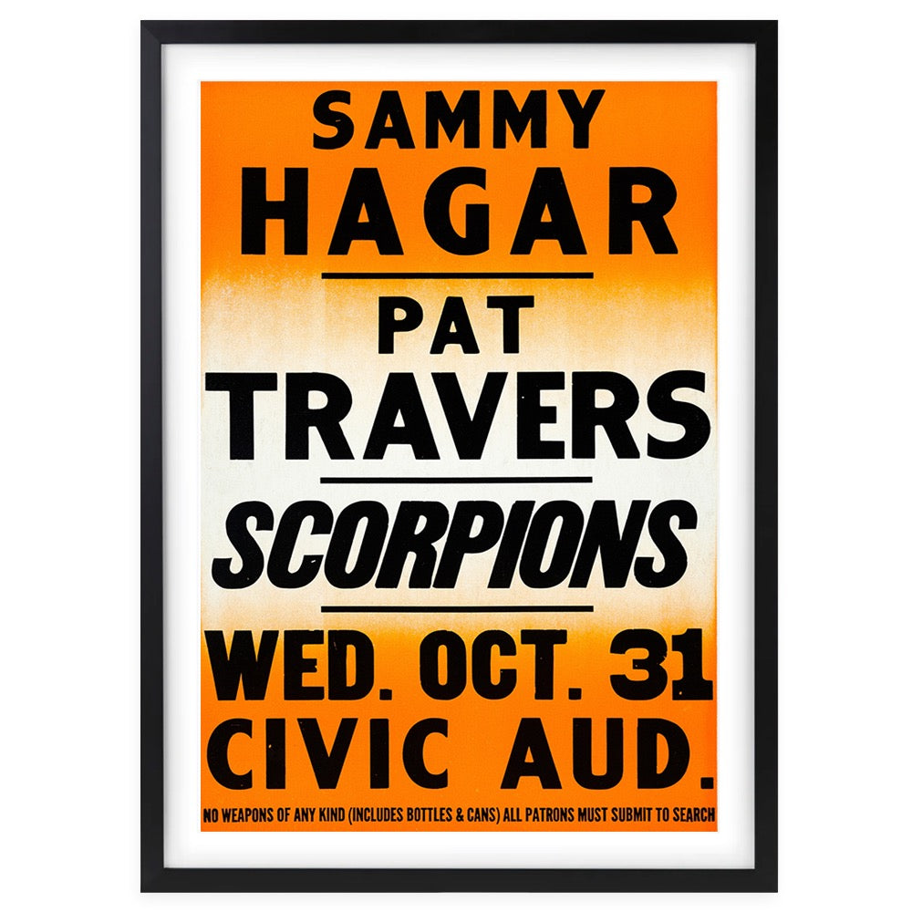 Sammy Hagar 105cm x 81cm Framed A1 Art Print