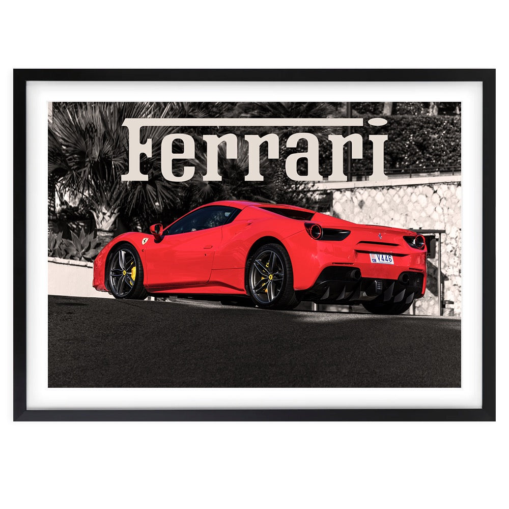 Ferrari 488 105cm x 81cm Framed A1 Art Print