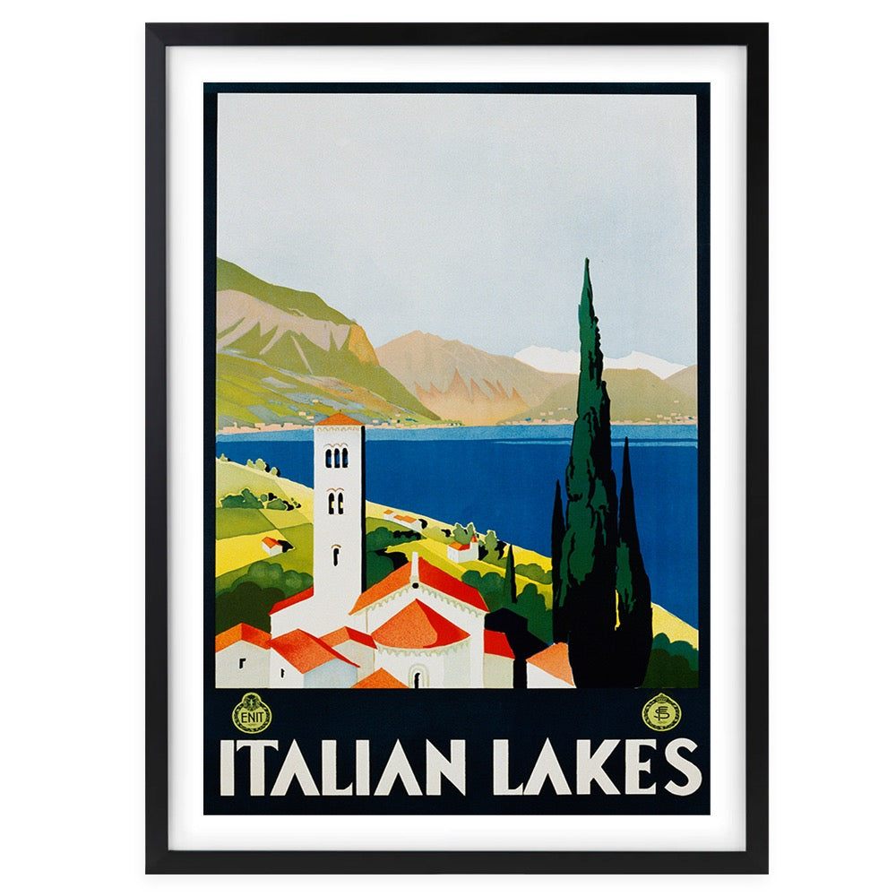 Italian Lakes 105cm x 81cm Framed A1 Art Print