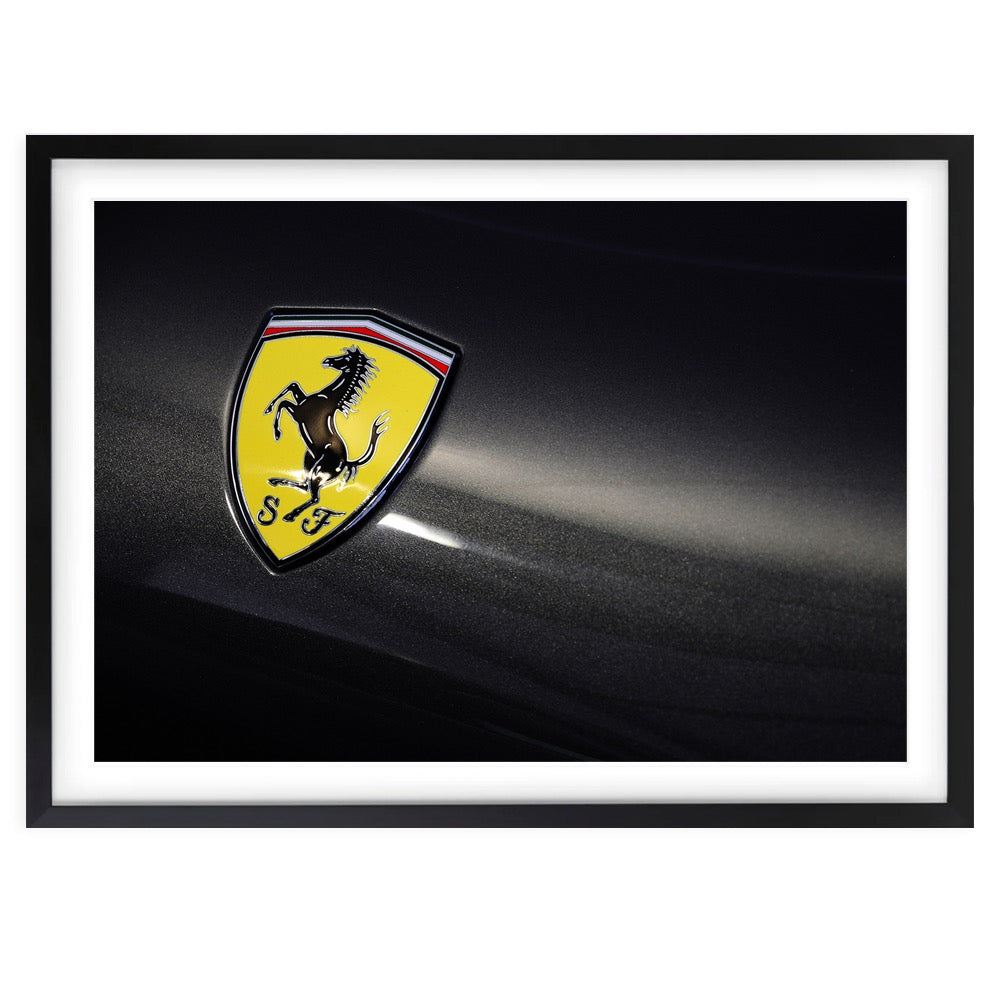 Ferrari Badge 105cm x 81cm Framed A1 Art Print