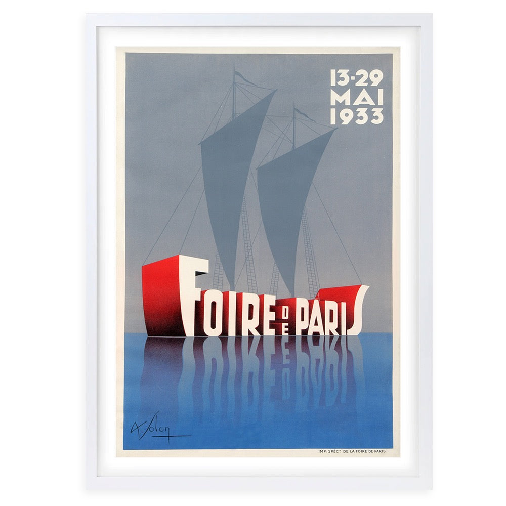 Fair Paris 1933 105cm x 81cm Framed A1 Art Print