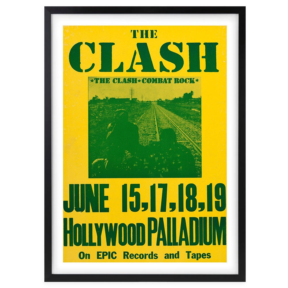 The Clash - Hollywood Palladium 1982 105cm x 81cm Framed A1 Art Print