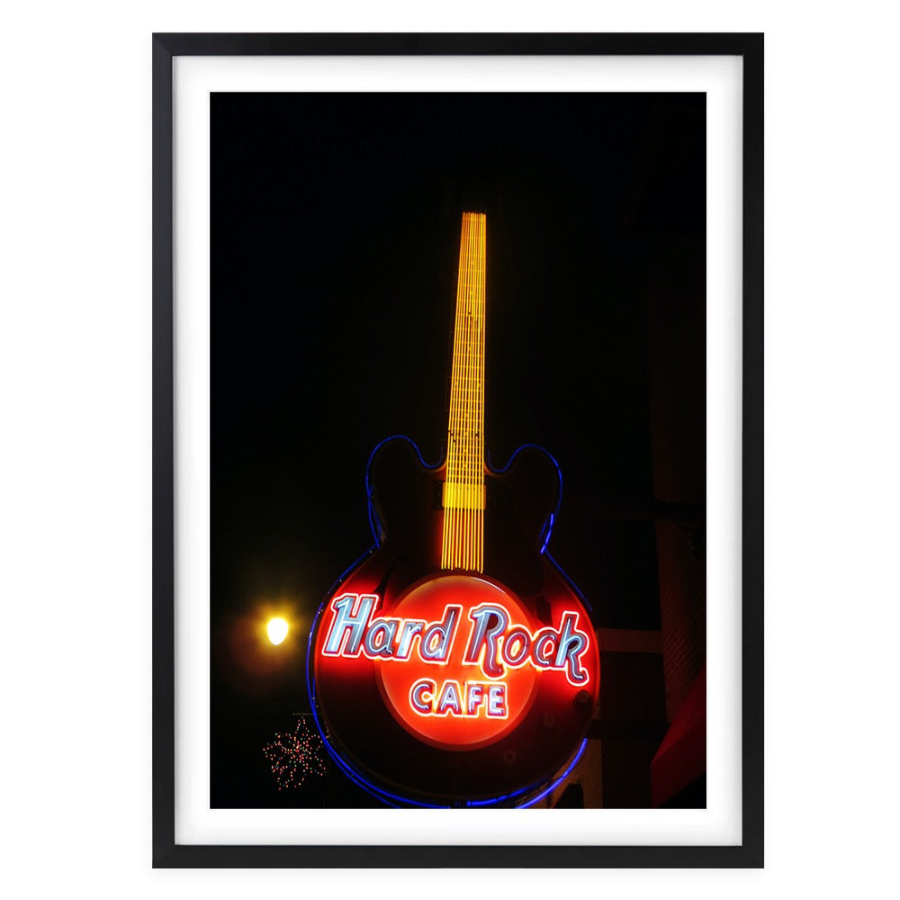 Hard Rock Neon 105cm x 81cm Framed A1 Art Print