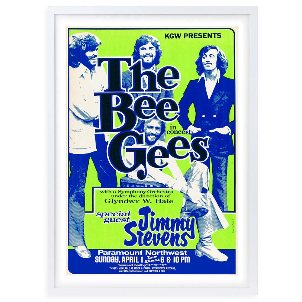 The Bee Gees - Jimmy Stevens 1973 105cm x 81cm Framed A1 Art Print