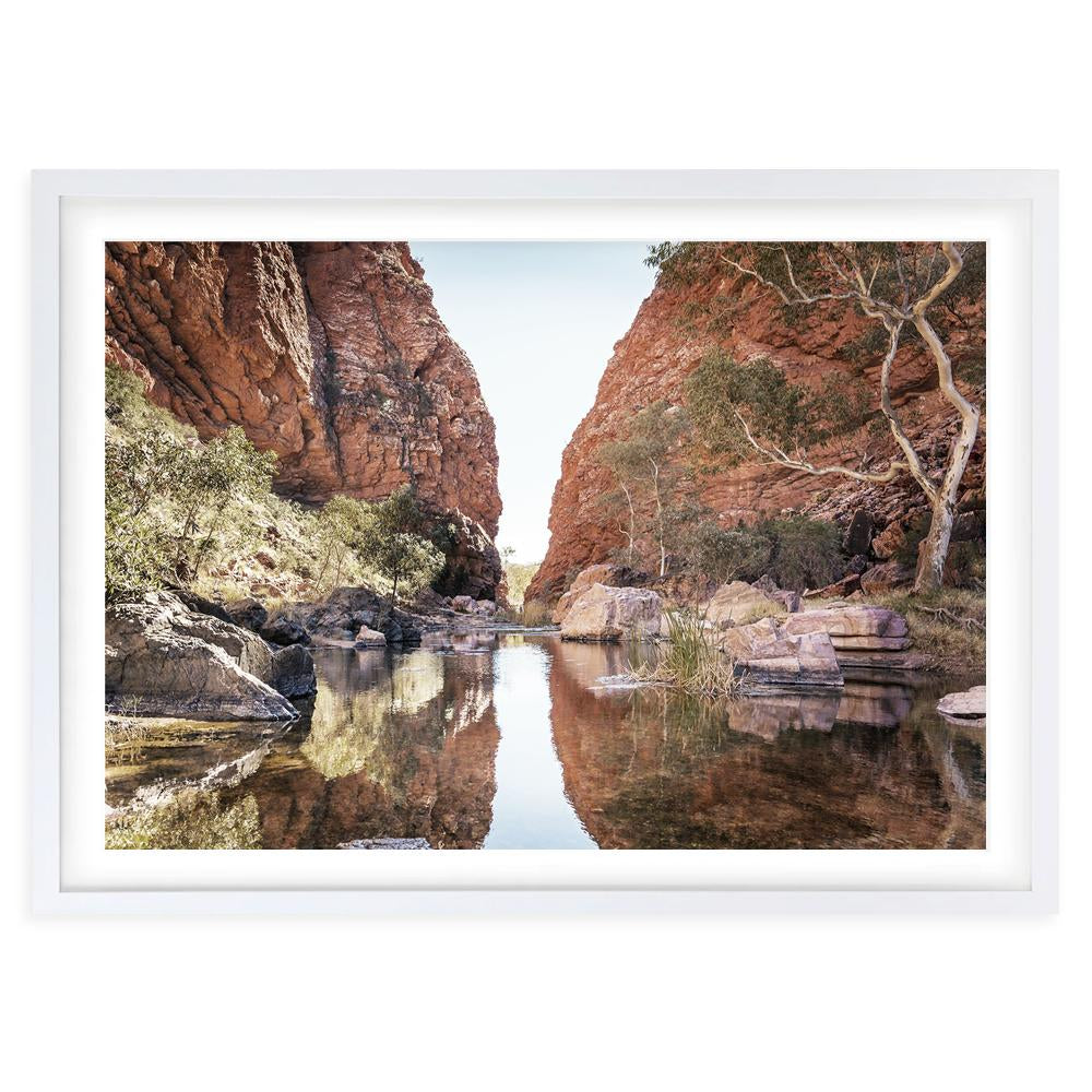 West Macdonnell Ranges River 105cm x 81cm Framed A1 Art Print