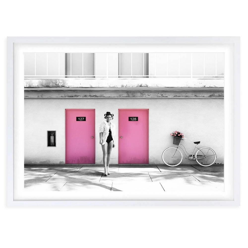 Palm Springs Motel 105cm x 81cm Framed A1 Art Print