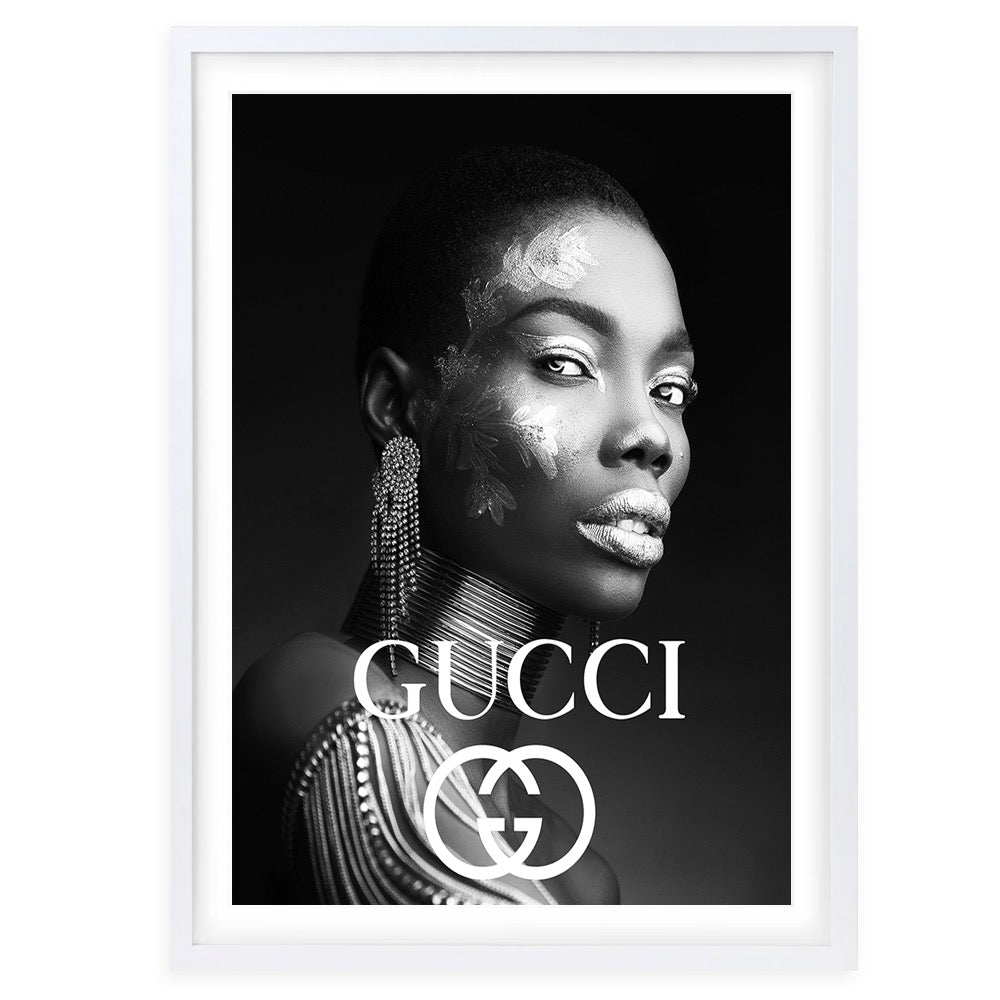 Gucci Face 105cm x 81cm Framed A1 Art Print