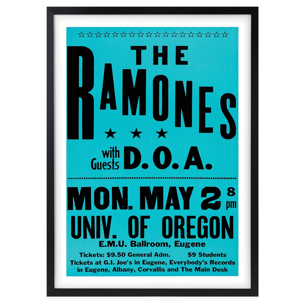 The Ramones - D.O.A.  1984 105cm x 81cm Framed A1 Art Print