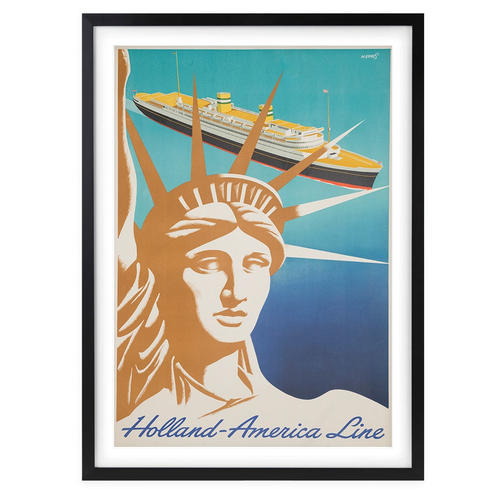 Holland America Line 105cm x 81cm Framed A1 Art Print