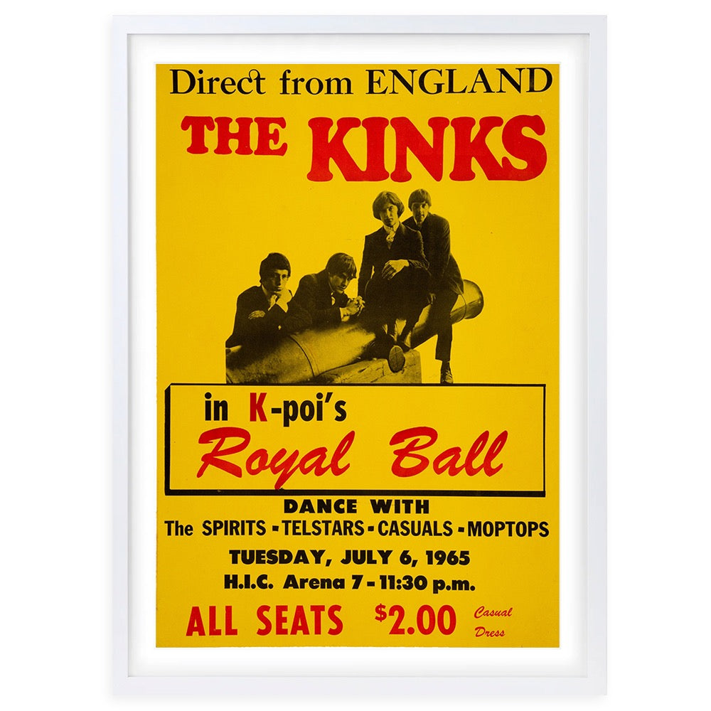 The Kinks 1965 105cm x 81cm Framed A1 Art Print
