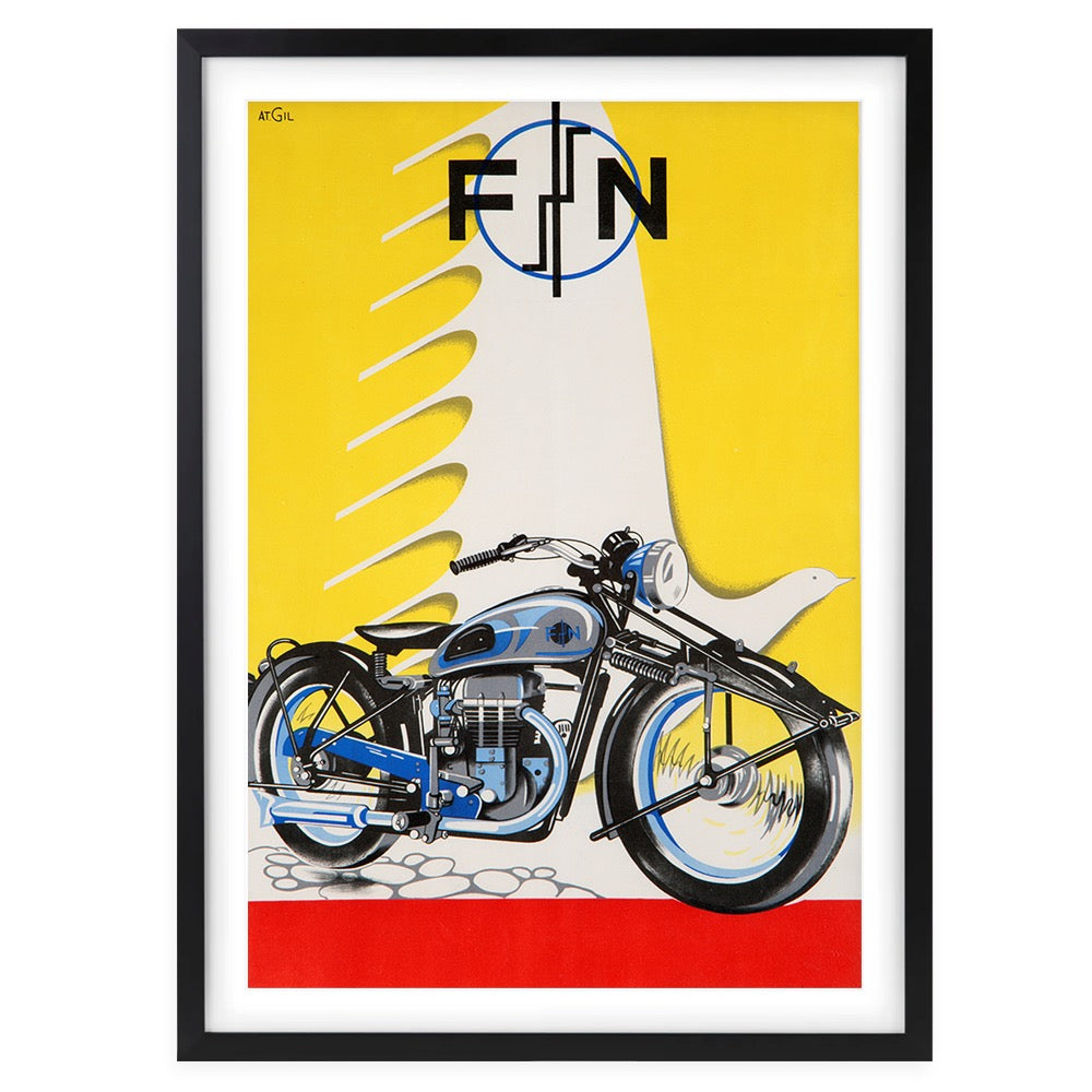 Fn Motorcycles 105cm x 81cm Framed A1 Art Print
