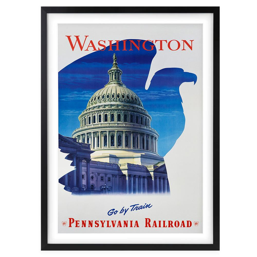 Washington Pennsylvania Railroad 105cm x 81cm Framed A1 Art Print