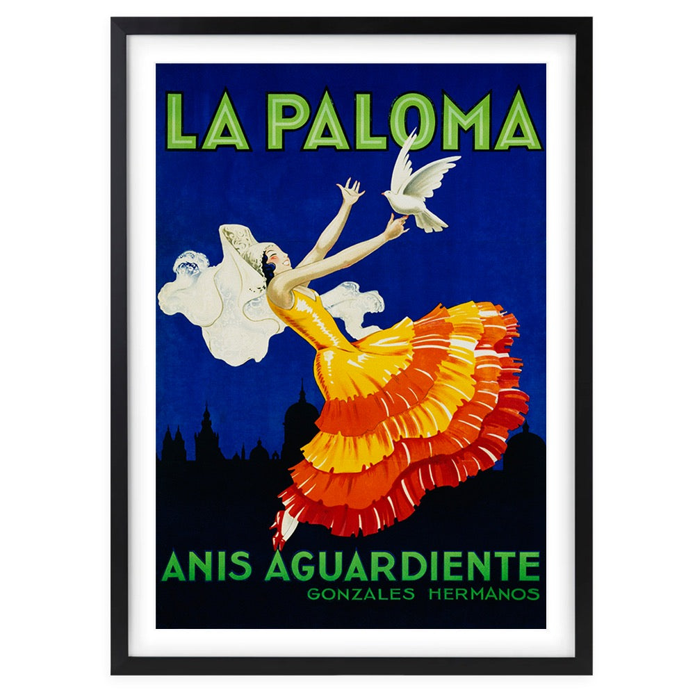 La Paloma 105cm x 81cm Framed A1 Art Print