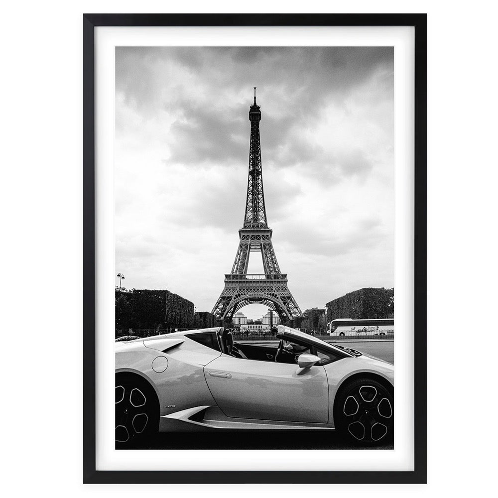 Lambo Paris 105cm x 81cm Framed A1 Art Print