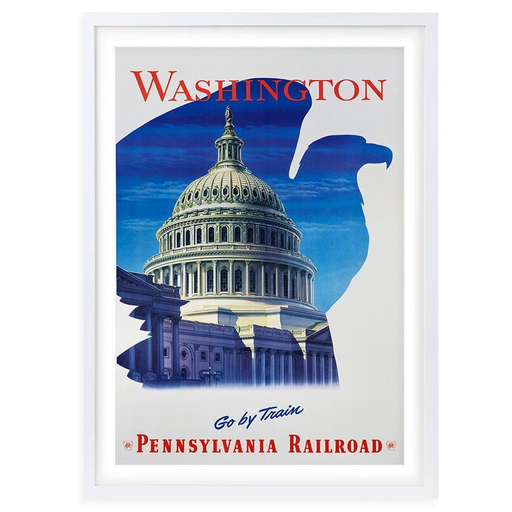 Washington Pennsylvania Railroad 105cm x 81cm Framed A1 Art Print