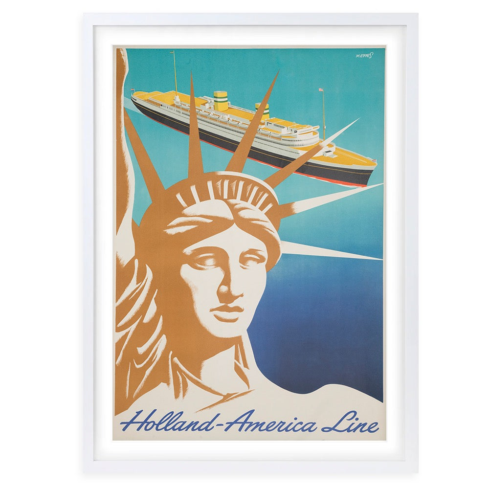 Holland America Line 105cm x 81cm Framed A1 Art Print