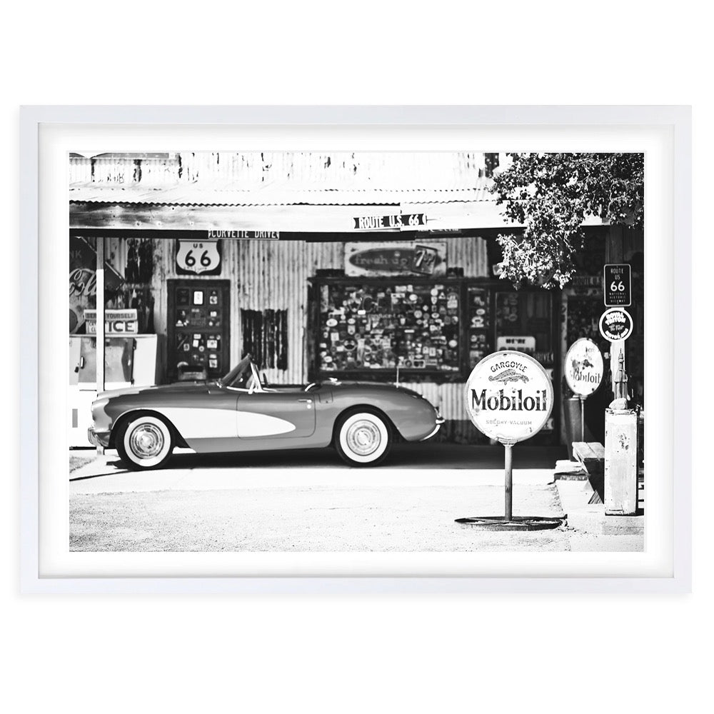 Route 66 Gas Stop 105cm x 81cm Framed A1 Art Print