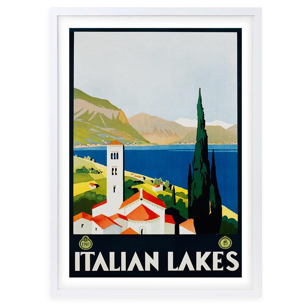 Italian Lakes 105cm x 81cm Framed A1 Art Print