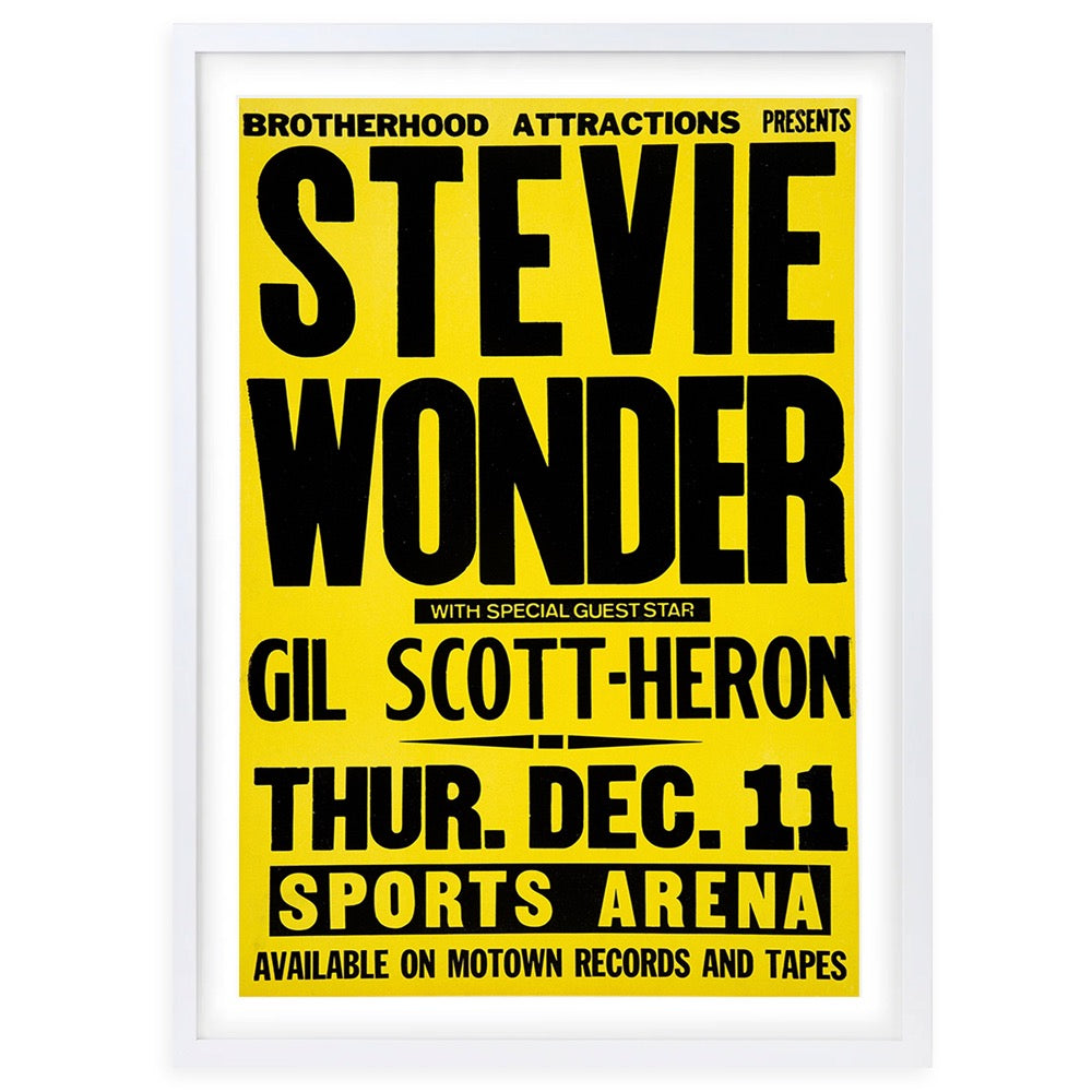 Stevie Wonder - Sports Arena 1980 105cm x 81cm Framed A1 Art Print