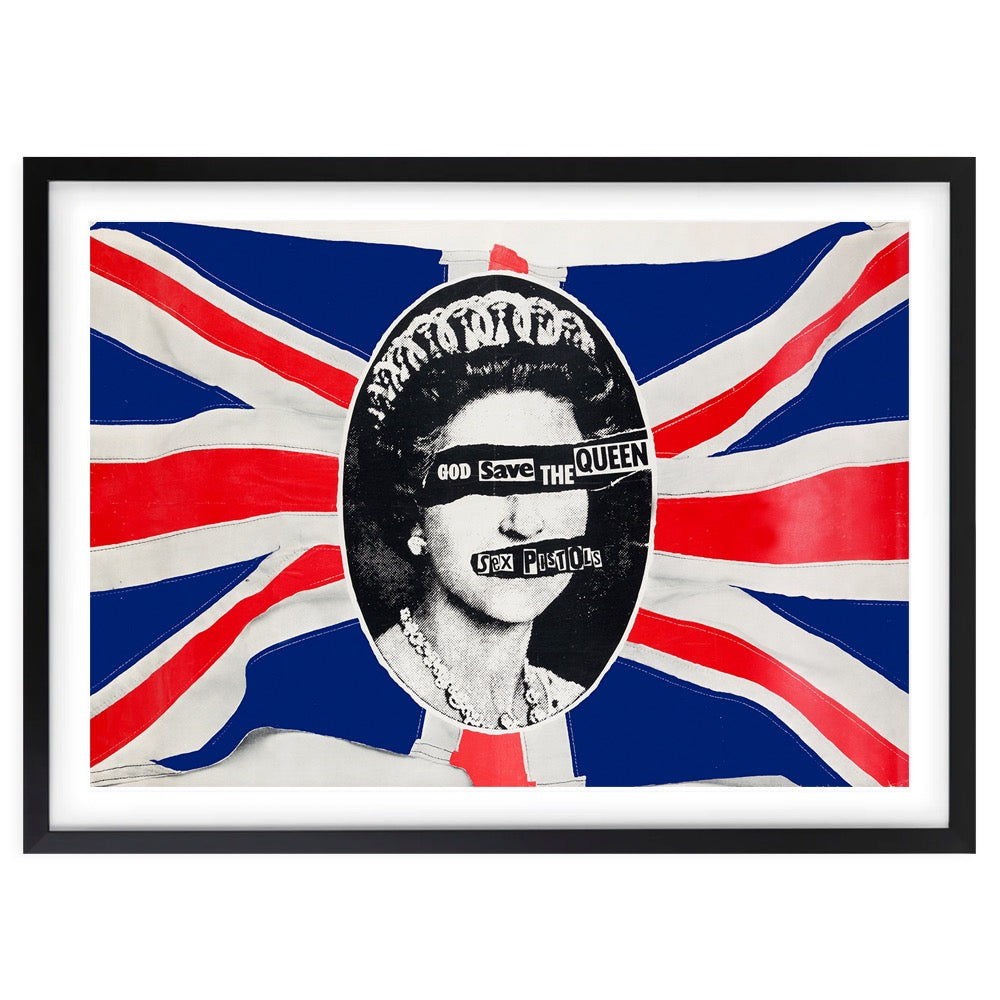 Sex Pistols - God Save The Queen 1977 105cm x 81cm Framed A1 Art Print