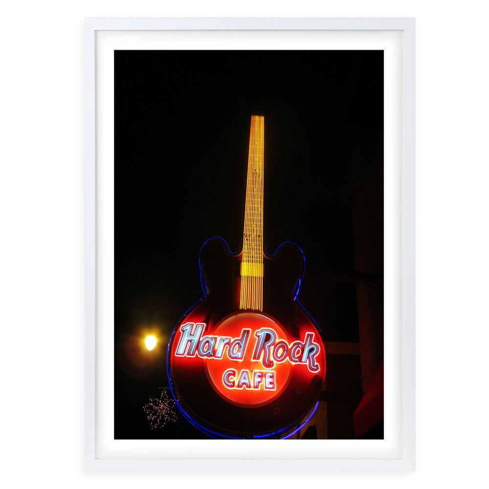 Hard Rock Neon 105cm x 81cm Framed A1 Art Print