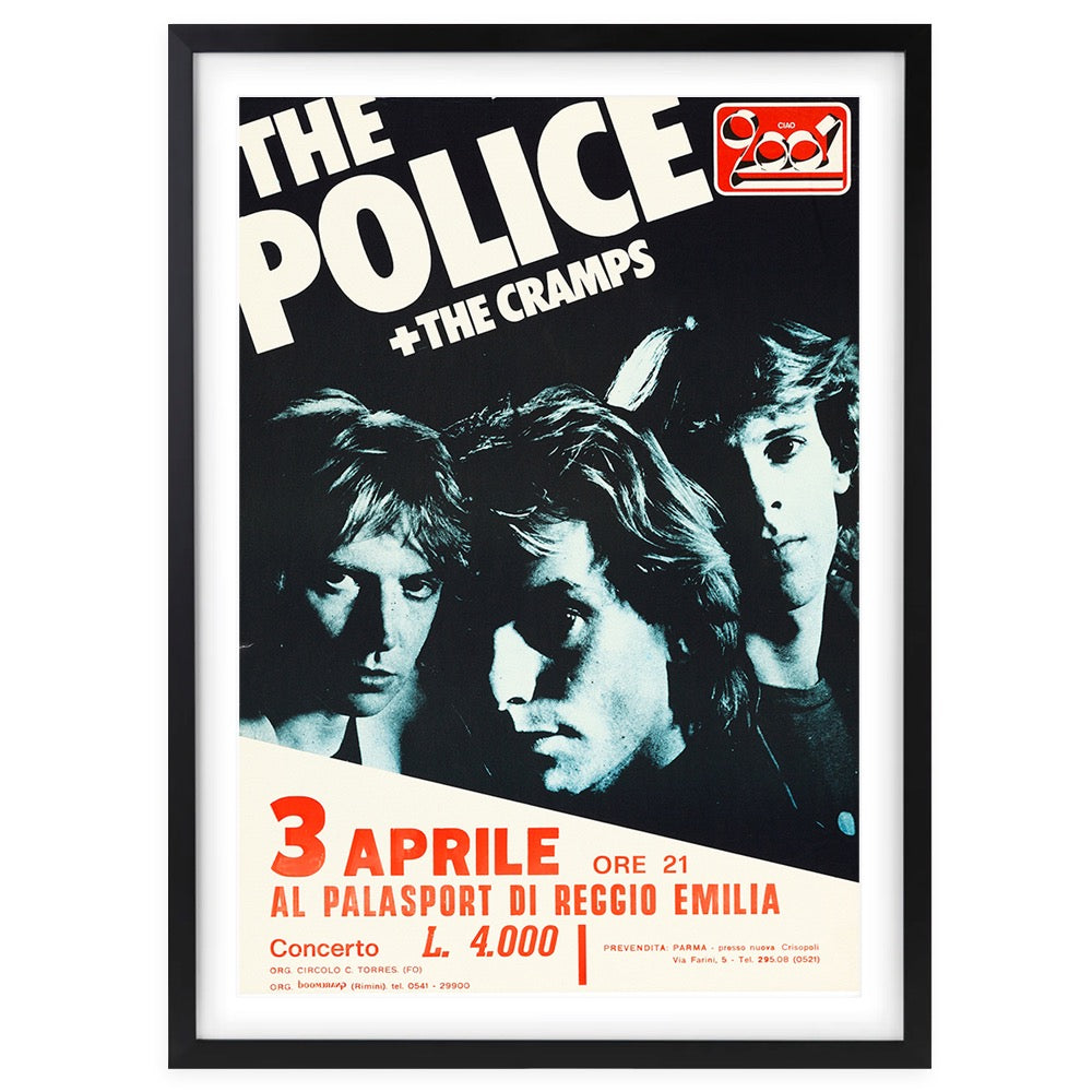 The Police - The Cramps 1980 105cm x 81cm Framed A1 Art Print