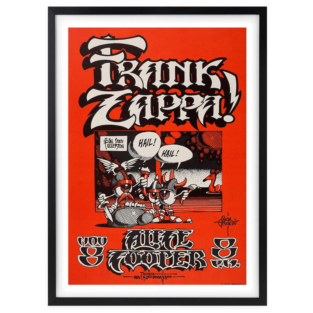 Frank Zappa - Alice Cooper 1972 105cm x 81cm Framed A1 Art Print