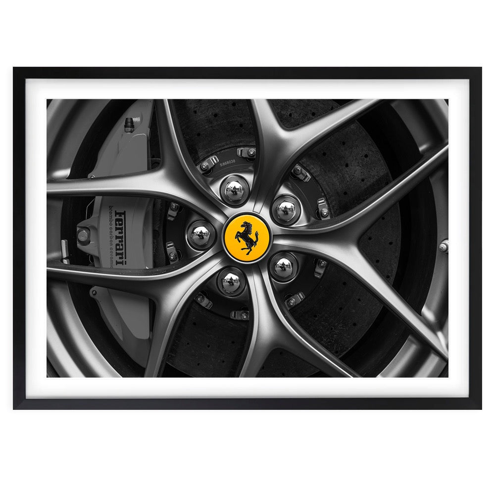 Ferrari Wheel 105cm x 81cm Framed A1 Art Print