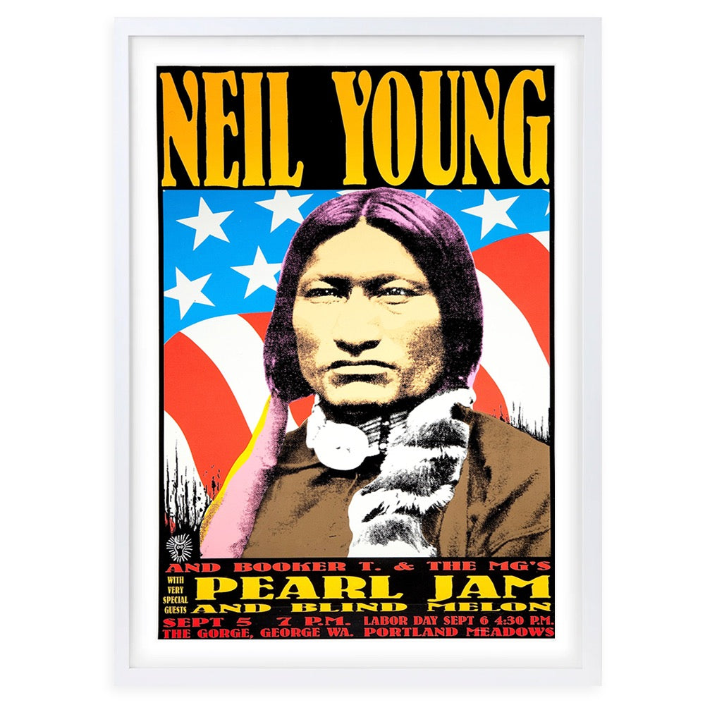 Neil Young - Pearl Jam 1993 105cm x 81cm Framed A1 Art Print
