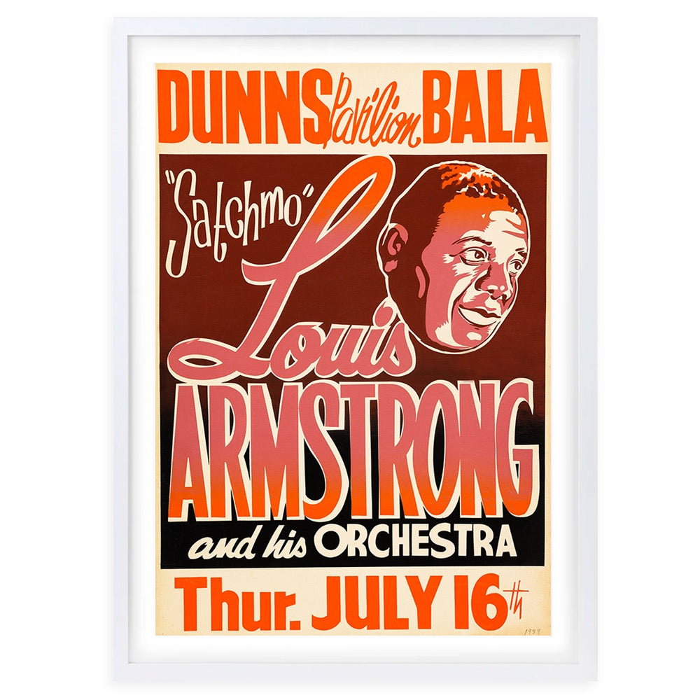 Louis Armstrong - Dunns Bala 1959 105cm x 81cm Framed A1 Art Print