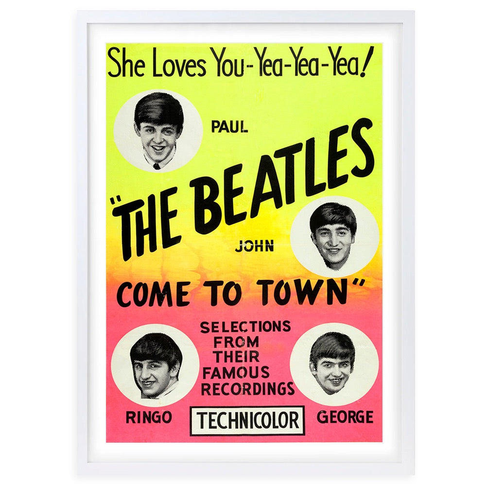 The Beatles - Come To Town 1963 105cm x 81cm Framed A1 Art Print