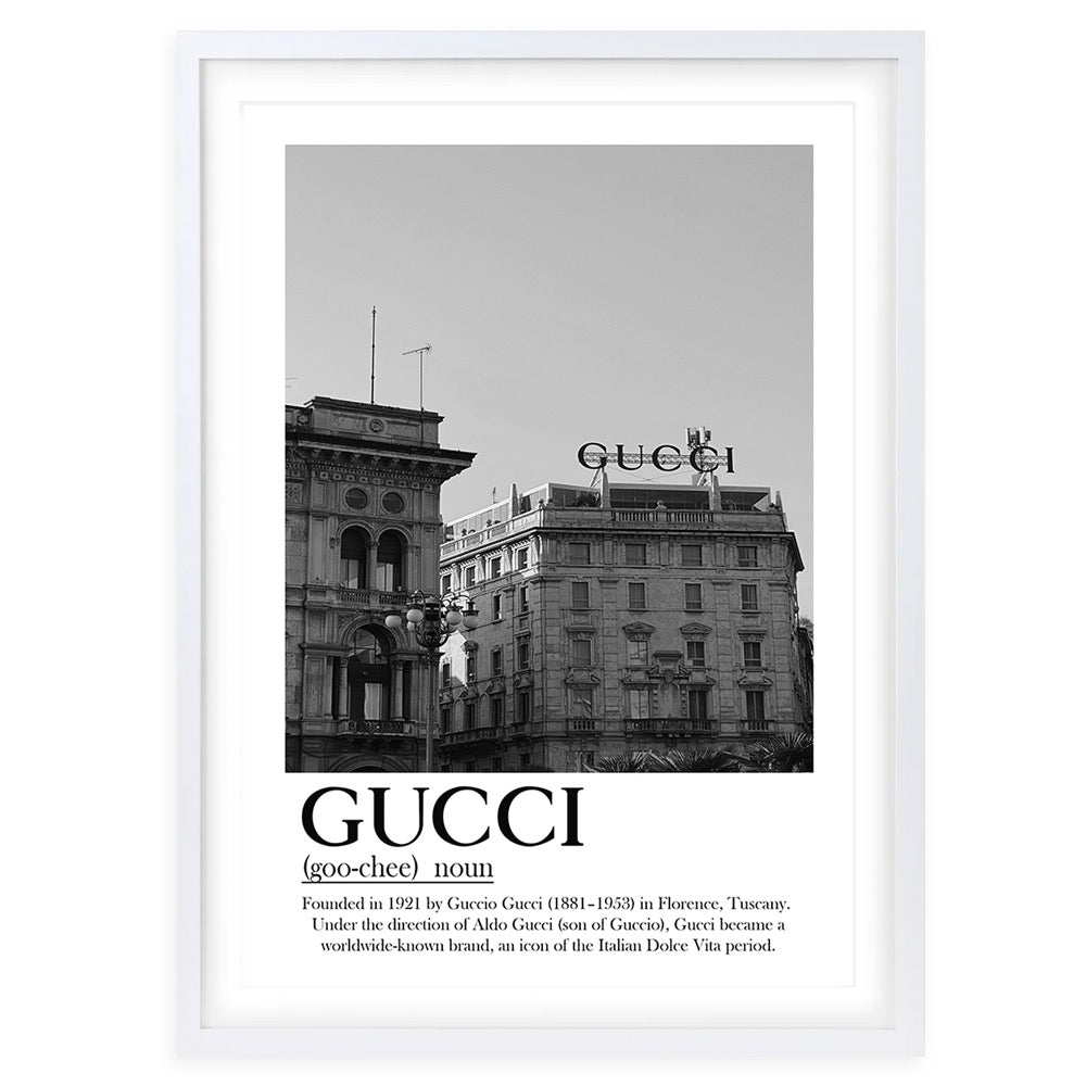 Gucci Building 2 Framed 105cm x 81cm A1 Art Print