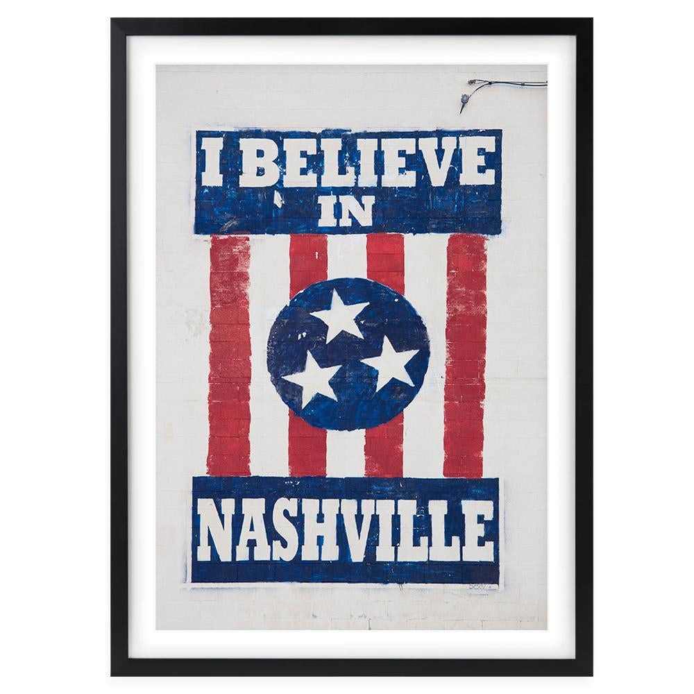 I Believe In Nashville 105cm x 81cm Framed A1 Art Print